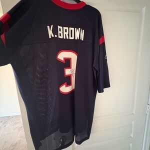 SIGNED Men's Navy Texans Reebok Vintage Jersey